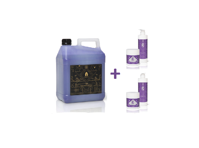 החלקה אורגנית קלאופטרי בגלון 5 ליטר לשיער צבוע בבלונד-סילבר + בונוס 2 שמפו , 2 מסכה CLEOPATRE ** לשימוש מקצועי בלבד